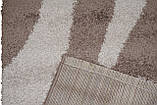 Коричнева килимова доріжка з високим ворсом SHAGGY BRAVO 1846 D.Brown/Beige ширина 1 м, фото 3