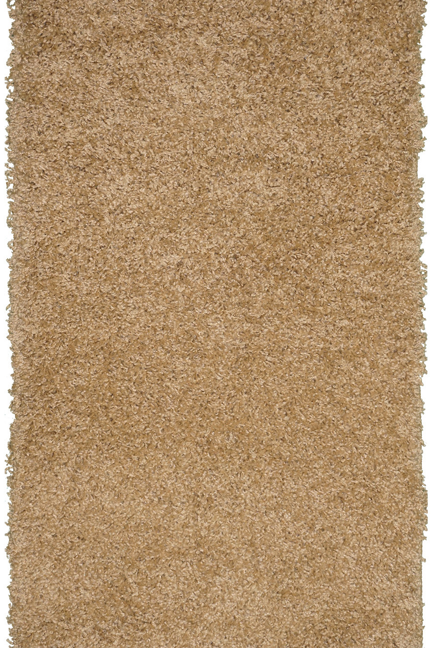 Килимова доріжка з високим ворсом Acvila Grup Viva 1039 4 31300 Бежевий 67 см Однотонна килимова доріжка Підлогова доріжка, фото 1