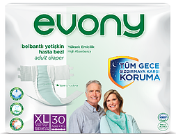 Підгузники для дорослих Evony 4 Extra Large 30 шт 9 капель