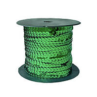 Паєтка на нитці 6 мм зелений