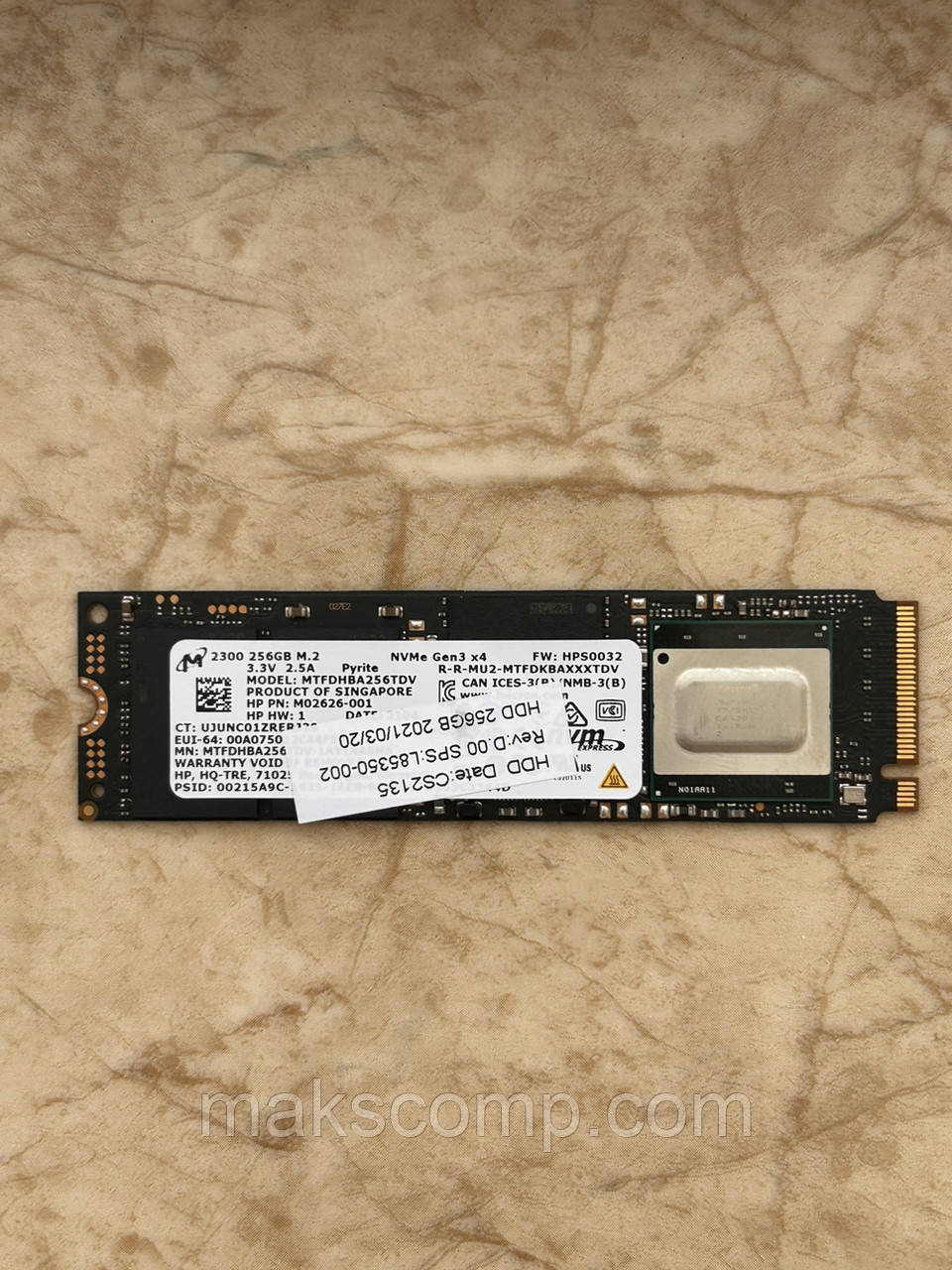 SSD Micron 2300 256GB m.2 2280 PCIe 3.0 NVMe, фото 1