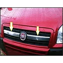Накладки на решетку Fiat Doblo 2005-2010 (2 шт, нерж) TAN24