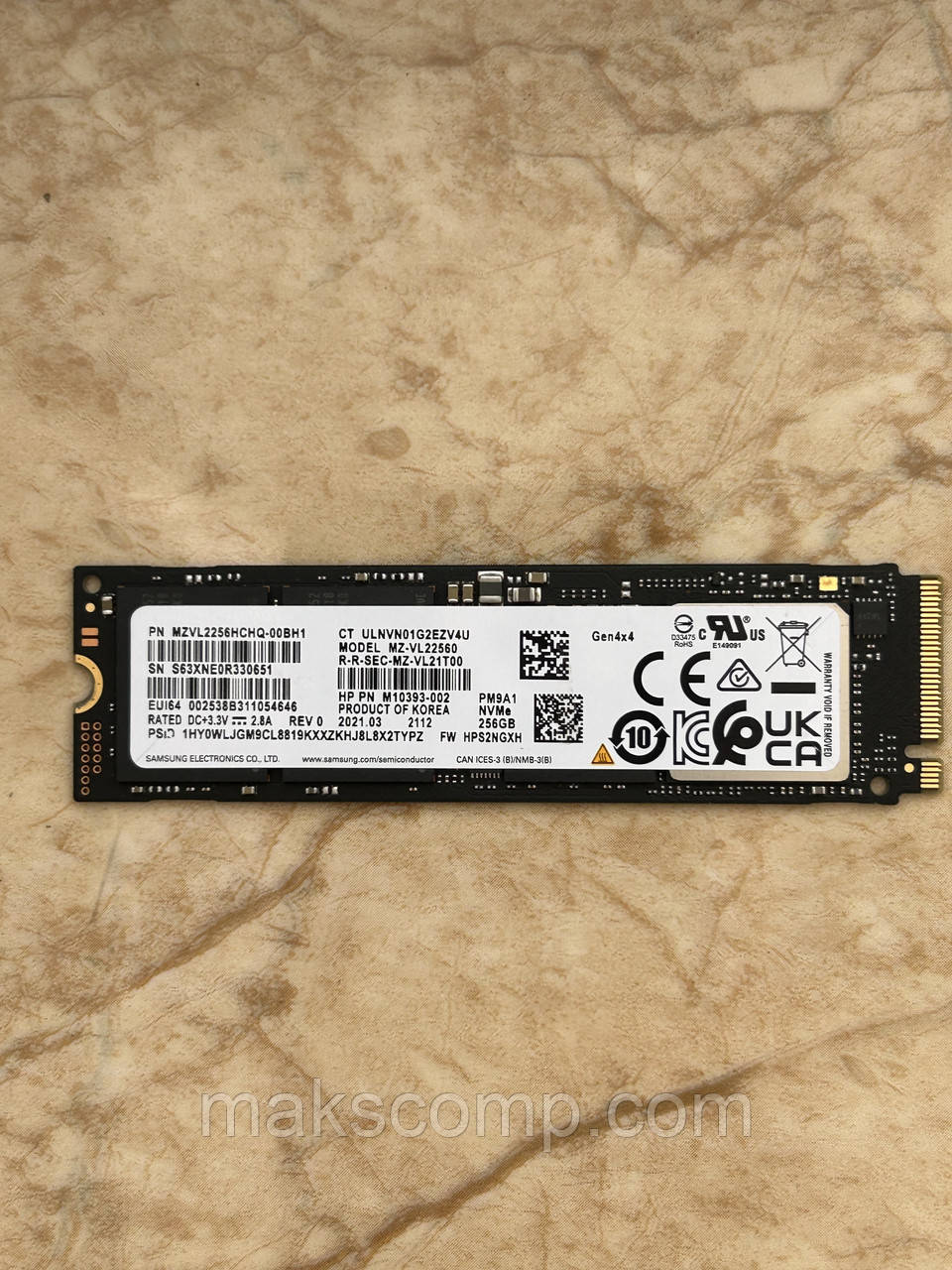 SSD Samsung PM9A1 (980 pro) 256GB m.2 2280 NVMe PCIe® Gen4 x4
