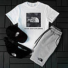 Чоловічий літній костюм The North Face Футболка + Шорти + Кепка + Барсетка чорний Комплект Зе Норт Фейс, фото 6