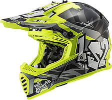 Мотошолом дитячий LS2 MX437 Fast 2 Mini Crusher чорний/жовтий, S