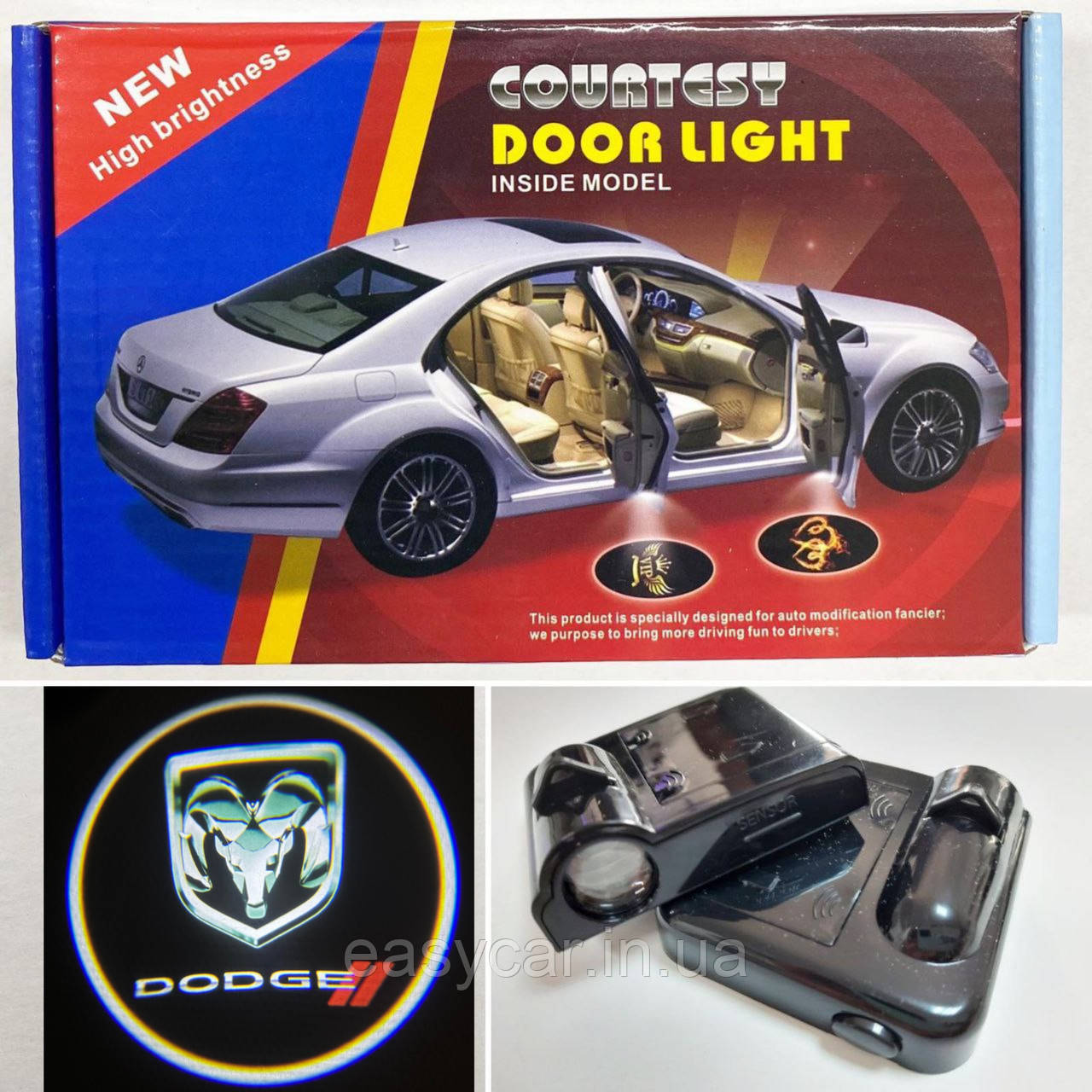 Логотип підсвічування двері Додж Lazer door logo DODGE