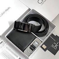 Чоловічий подарунковий набір ремінь і портмоне (407)