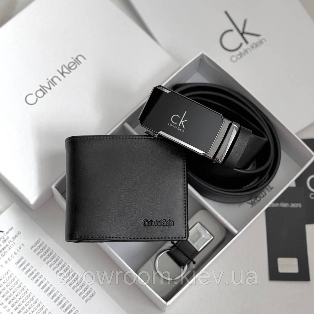 Чоловічий подарунковий набір портмоне і ремінь (407), фото 1