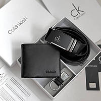 Чоловічий подарунковий набір портмоне і ремінь (407)