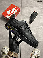 Nike Air Force 1 Low Black Orange (чорні)