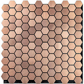 Самоклеюча алюмінієва плитка золоті соти 300х300х3мм SW-00001924