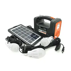 Переносний ліхтар   Оригінал RT902BT+Solar, 1+2 режими, диммер, Радіо+ Bluetooth колонка, вбудований аккум, 3 лампочки 3W,