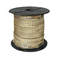 Паєтка на нитці 4 мм золота голограма