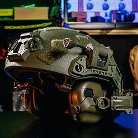 Кевларовий комплект Шолом FAST SHC BURAN 3.0 + Навушники Earmor M31 + Кріплення "Чебурашка" + Ліхтар + Кавер