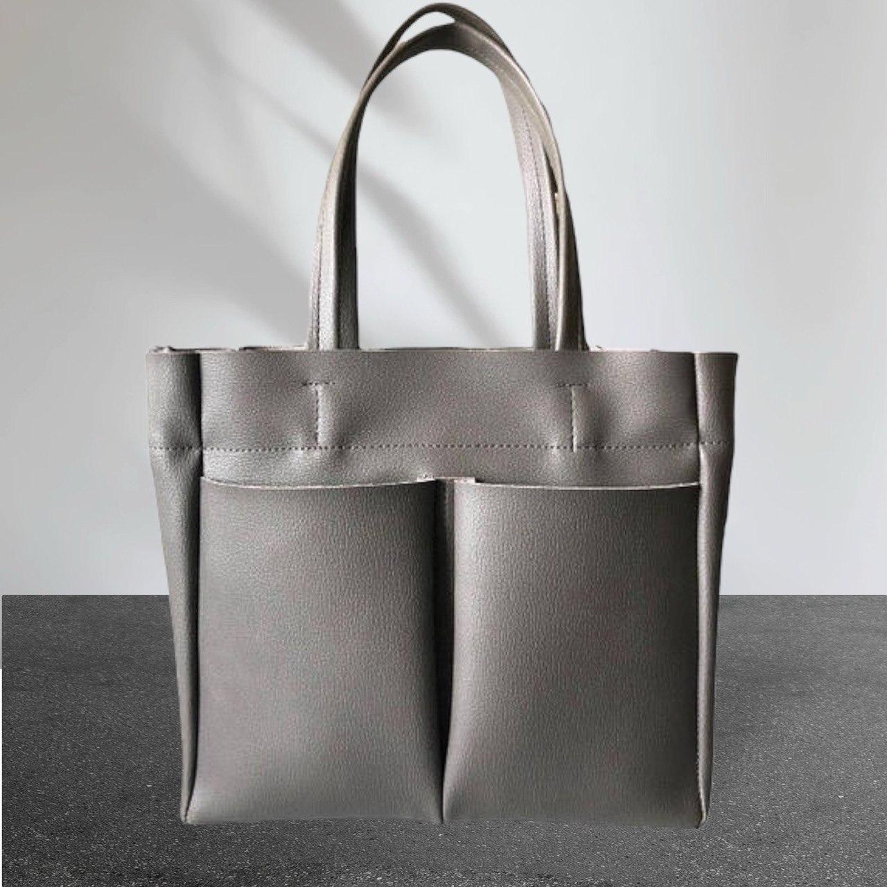 Сумка тоут жіноча Betty Pretty з екошкіри сіра 926GRY, фото 1