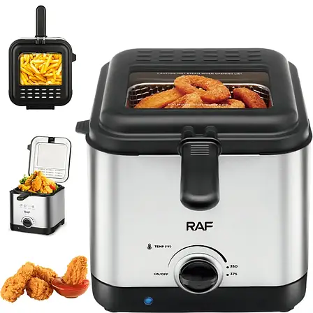 Електрична фритюрниця на 2.5 л для смаження без олії 1000 Вт Deep Fryer RAF R.5300 Повітряна фритюрниця, фото 1