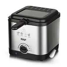 Електрична фритюрниця на 2.5 л для смаження без олії 1000 Вт Deep Fryer RAF R.5300 Повітряна фритюрниця, фото 5