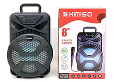 Bluetooth колонка високої потужності з дротовим мікрофоном для караоке Kimiso QS-1805, фото 5