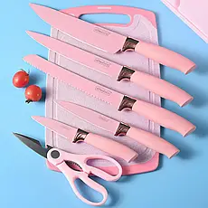 Набір кухонного приладдя для дому на підставці, Кухонний набір TS Kitchen 19 штук із силікону Рожевий, фото 3