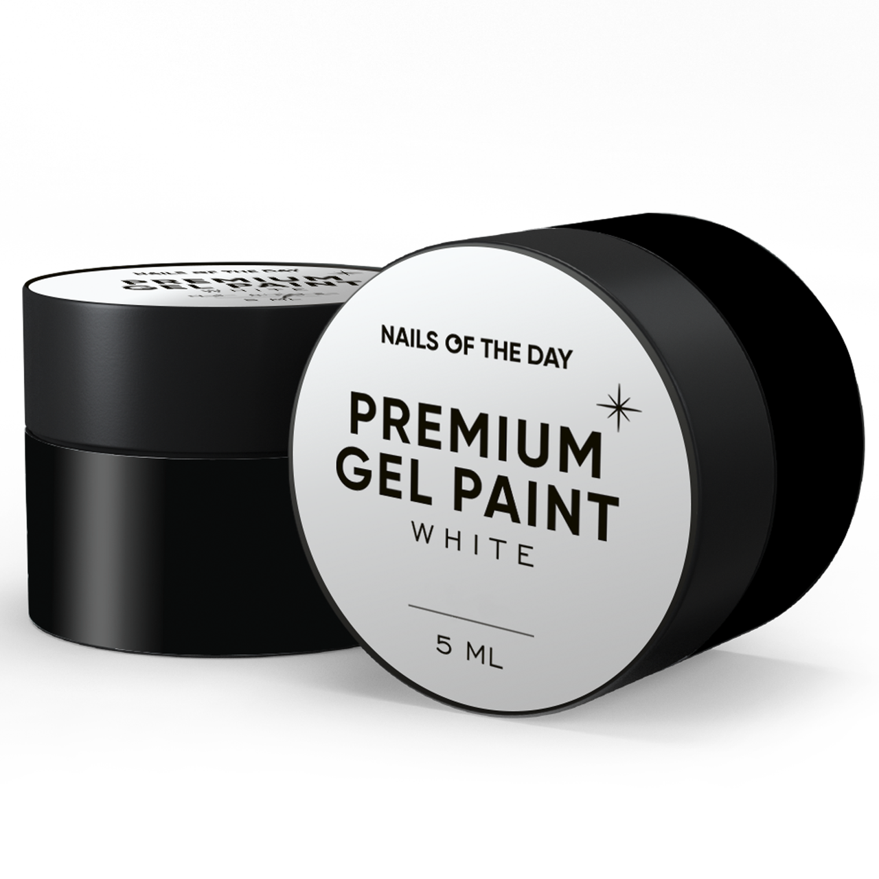 Гель-фарба Nails Of The Day NOTD Premium Gel Paint WHITE, 5 мл біла