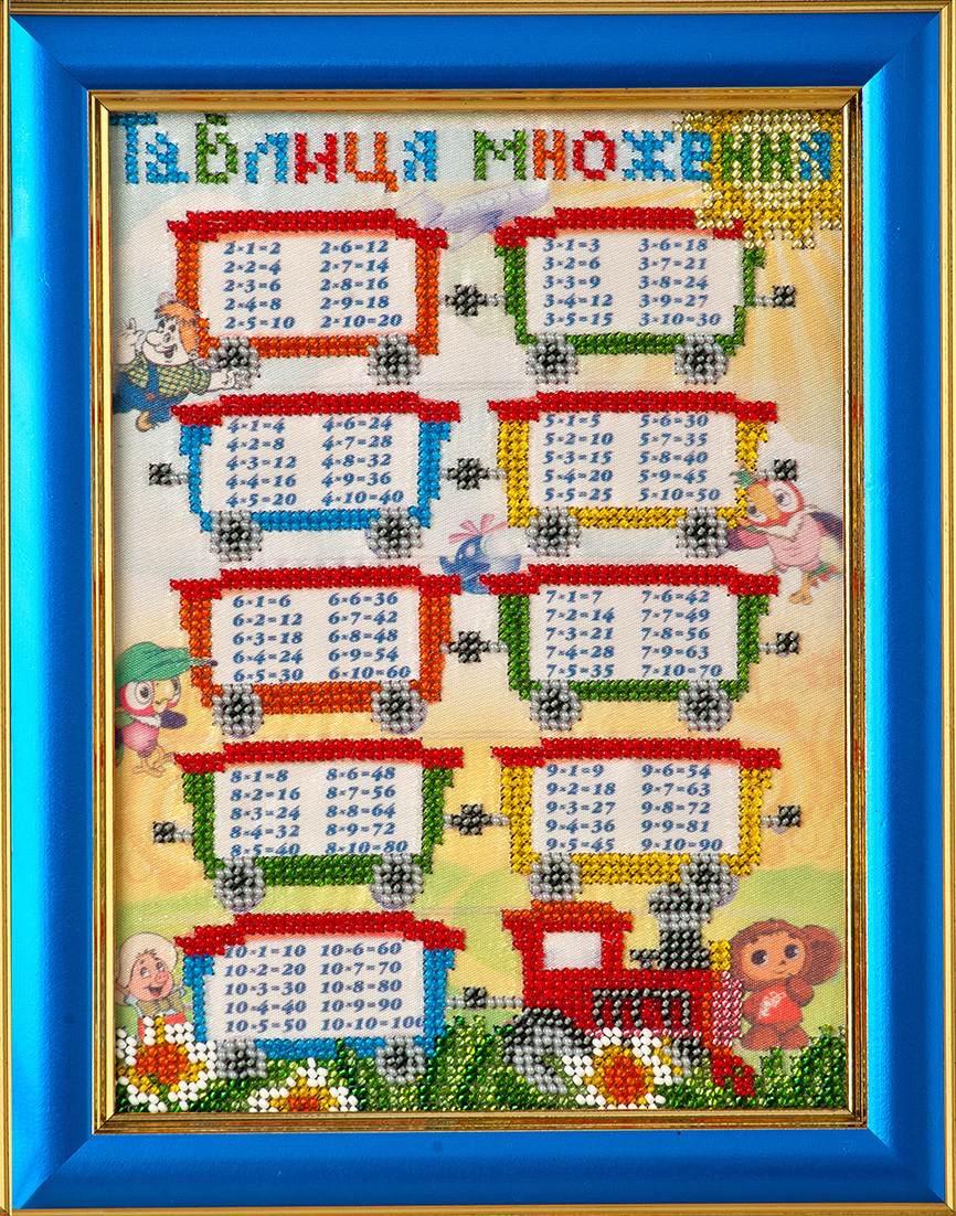 Схема для вишивки Табличка множення Р-074 (габардин)