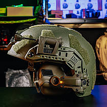 Кевларовий комплект Шолом FAST SHC BURAN 3.0 + Навушники Earmor M31 + Кріплення "Чебурашка" + Ліхтар + Кавер, фото 3