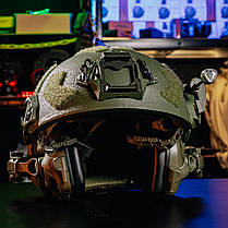 Кевларовий комплект Шолом FAST SHC BURAN 3.0 + Навушники Earmor M31 + Кріплення "Чебурашка" + Ліхтар + Кавер, фото 4