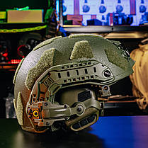 Кевларовий комплект Шолом FAST SHC BURAN 3.0 + Навушники Earmor M31 + Кріплення "Чебурашка" + Ліхтар + Кавер, фото 5