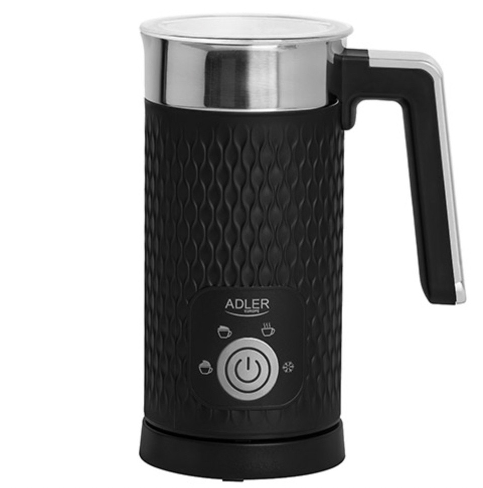 Спінювач для молока на 300 мл з антипригарним покриттям Adler AD 4494 капучінатор підігрів та холодна піна, фото 1