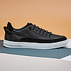 Чоловічі шкіряні кросівки (натуральна шкіра) чорні демісезонні, чоловіче взуття весна осінь, розмір 40 41 42 43 44 45, фото 4
