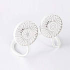 Міні вентилятор на шию Sport Fan, з USB, Білий / Портативний вентилятор акумуляторний для спорту, фото 3