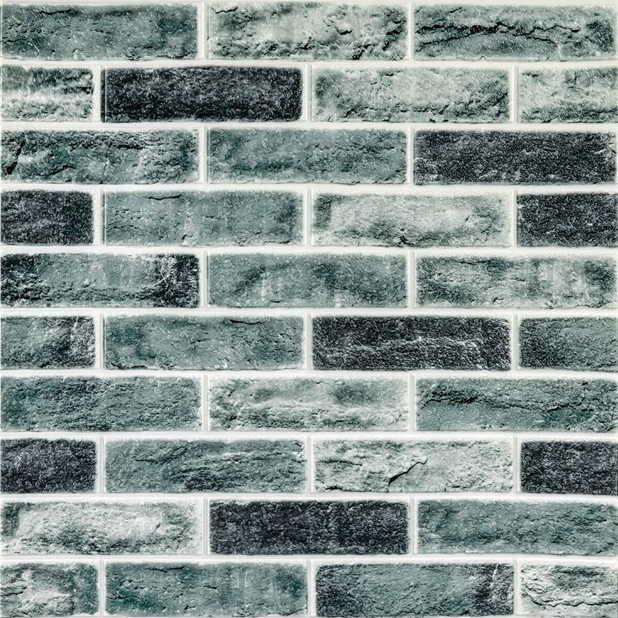 Самоклеючі 3д панелі під цеглу клінкер, м'які 3D панелі самоклейка для стін 700x700x5 мм, Синій (413), фото 1