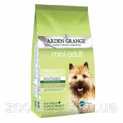 Корм Arden Grange для дорослих собак з ягня | Arden Grange Mini Adult Dog Fresh Lamb & Rice 2 кг, фото 1