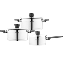 Шикарний набір посуду 6 пр. з неіржавкої сталі Ardesto Gemini Trento AR3606G, фото 3