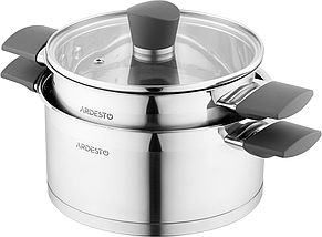 Шикарний набір посуду 6 пр. з неіржавкої сталі Ardesto Gemini Trento AR3606G, фото 4