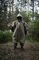 Комплект антитепловізорне пончо олива олива плащ анти тепловий маскхалат, антидроновий комплект Premium