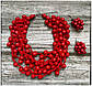 Набір намисто та сережки Водограй червоний, фото 2