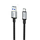 Кабель швидкісний 5 Гбіт/с USB на Type-C Hoco Data Cable (USB3.0, 5Gbps, 3А, 0.5m). Black, фото 9