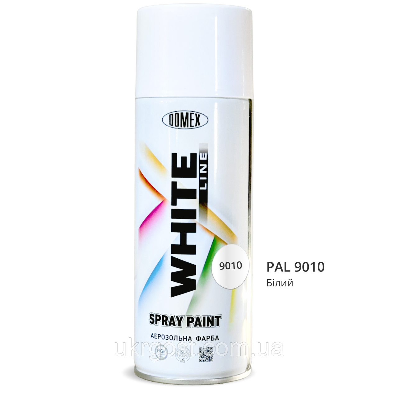 Аерозоляна фарба в балончиках Domex White Line RAL9010 Білий 400 мл