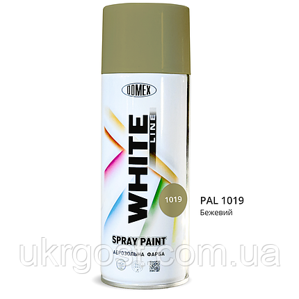 Аерозольна фарба в балончиках Domex White Line RAL1019 Бежевий 400 мл, фото 1