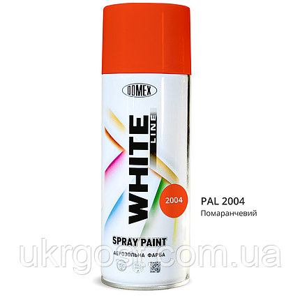 Аерозольна фарба в балончиках Domex White Line RAL2004 Помаранчевий 400 мл, фото 1