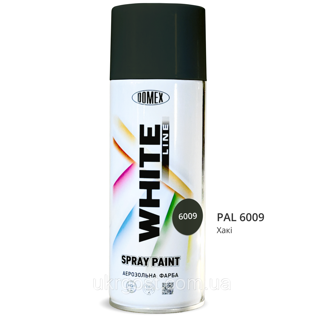 Аерозольна фарба в балончиках Domex White Line RAL6009 Хакі 400 мл