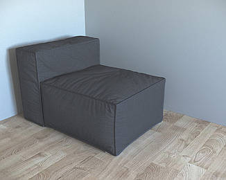 Крісло модульне м'яке Tobi Sho Вальде велюр Magic Grey нерозкладне, 800х1100х450 мм