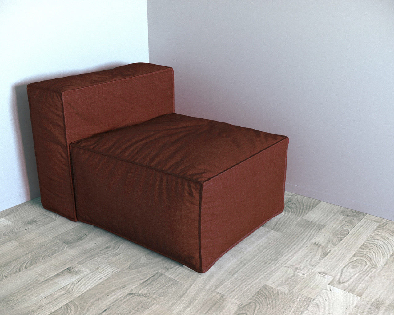 Крісло модульне м'яке Tobi Sho Вальде велюр Magic Terracotta нерозкладне, 800х1100х450 мм, фото 1