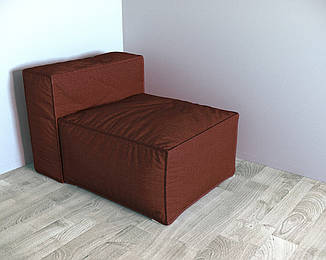 Крісло модульне м'яке Tobi Sho Вальде велюр Magic Terracotta нерозкладне, 800х1100х450 мм