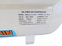 Компресор безмасляний Dolphin DZW 20750 AF 050 (на 50 літрів, вхід/вихід 296/110 л/хв.), фото 8
