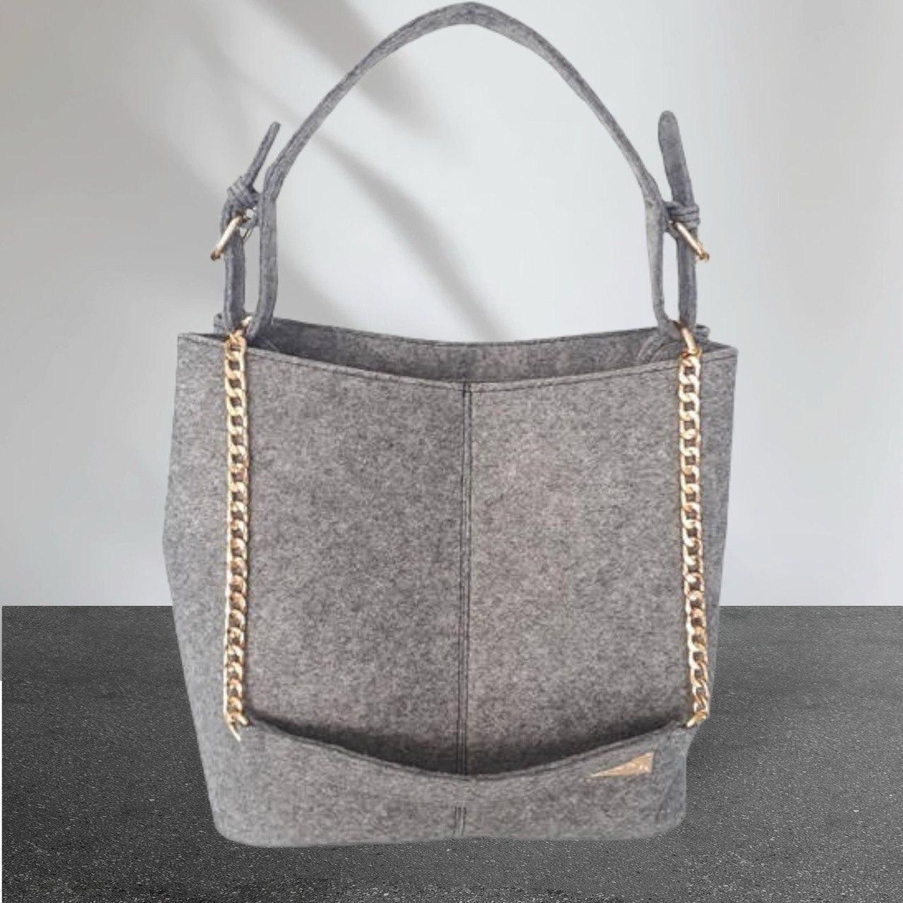 Сумка суконна жіноча міська Betty Pretty сірого кольору 887GRY
