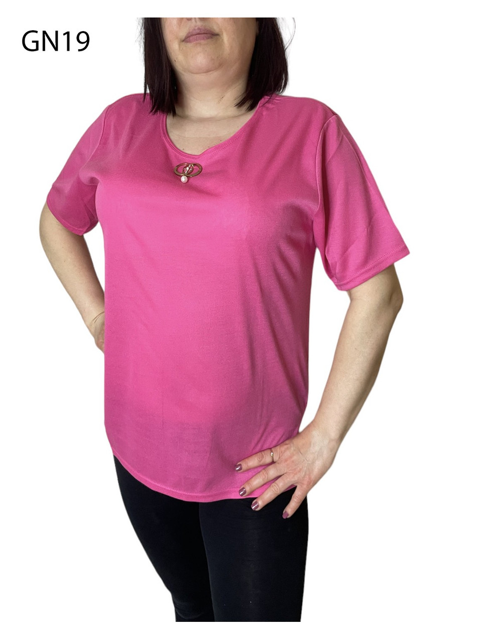 Жіноча футболка однотонна напівбатальна, В'єтнам. Розмір норма M, L, XL, 2XL, 3XL