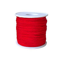 Нейлоновий шнур для плетіння браслета червоний (Шамбала), 1,5 мм