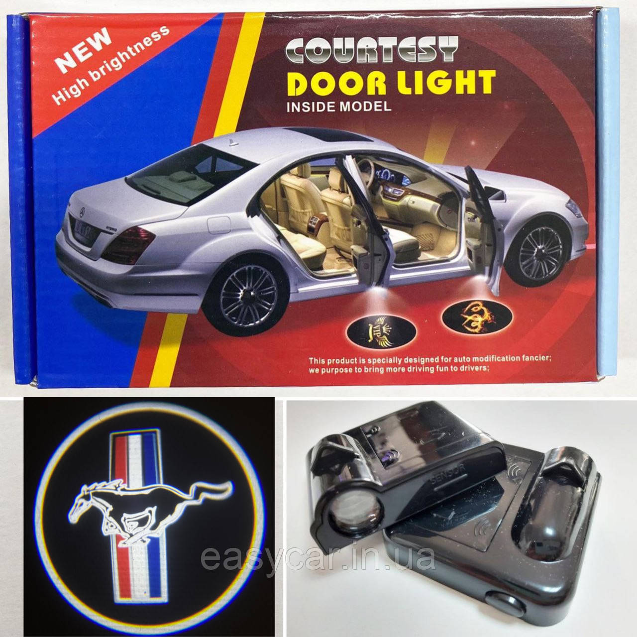 Логотип підсвічування двері Форд Lazer door logo light FORD MUSTANG, фото 1